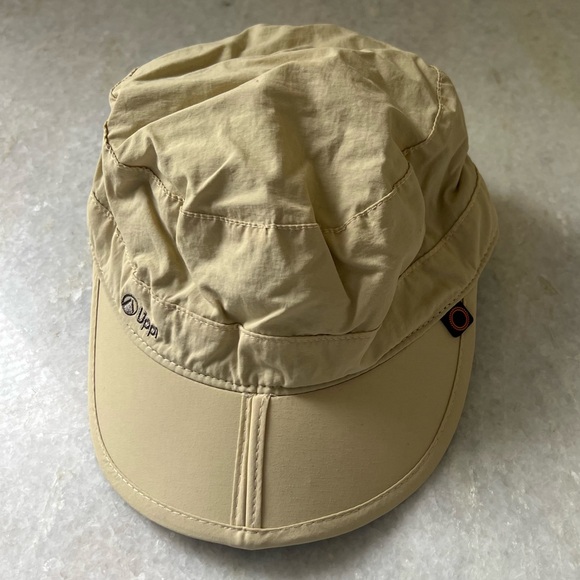 Lippi Outdoor Pocket Foldable Cap Hat Tan Khaki Nylon Breathable - Picture 1 of 4